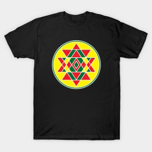 Sacred Geometry Rasta Colors T-Shirt